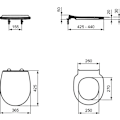 Miniatyrbild 2 av 3: Toalettlock - toalettförhöjare Ideal standard - E3354HY