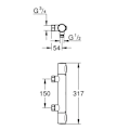 Miniatyrbild 4 av 4: Grohe Precision Flow termostatisk duschblandare, krom (34799000)