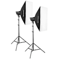 Miniatyrbild 1 av 4: Bresser Studio Flash Set 200 W BRT med 200 50 x 70 cm Softboxar med diffuser, inuti