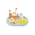 Miniatyrbild 1 av 4: JANOD Äggkoppsset i trä - Kokt ägg - Imitationsleksak - FSC TM Produkt - Från 3 år Flerfärgad
