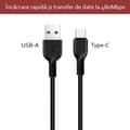 Miniatyrbild 3 av 6: Data Kabel - HOCO - Flash (X20) - USB-A till USB Type-C - 10W - 3A - 2m - Svart
