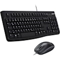 Miniatyrbild 1 av 3: Tangentbord och mus - Logitech - MK120 - USB - QWERTZ - Svart