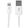 Miniatyrbild 3 av 3: 1m Apple Lightning till USB-kabel i vit - Lightning Sync-sladd för iPhone, iPod, iPad - Vit - USBLT1MW