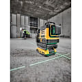 Miniatyrbild 5 av 6: Laser multilinjers - DEWALT - DCLE34031D1-QW - Grön - 3x360° - 100m räckvidd Grön