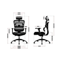 Miniatyrbild 4 av 4: HUZARO Combat 7.0 ergonomisk spelstol - Svart - Justerbar i höjdled - Svankstöd - Nackstöd svart