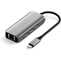 Miniatyrbild 1 av 6: USB-C hub 4-i-1 - Satechi - Aluminium - Ethernet 2.5 Gbps - Snabba överföringar - Flätad kabel