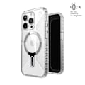 Miniatyrbild 1 av 6: Speck Presidio Perfect-Clear Grip ClickLock & Magsafe - Fodral för iPhone 15 Pro (Klar / Chrome Finish / Serene Silver)