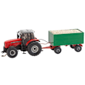 Miniatyrbild 1 av 2: Faller fa MF Traktor med träspån hänge WIKING, Tillbehör för modelljärnväg, modell