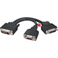 Miniatyrbild 1 av 2: LINDY Dual Link DVI-I / VGA / DVI-D Splitterkabel - Svart