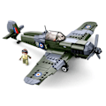 Miniatyrbild 2 av 4: SLUBAN ARMY FIGHTER ANSLUTNINGSTEGE BYGGSET BRITISH ARMY MILITÄR M38 B0712 ARTIKULERAD PILOT