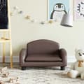 vidaXL Barnsoffa brun 50x40x30 cm konstläder 3196376