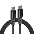 Miniatyrbild 2 av 4: Kabel 2x USB-C 15W Maclean MCE493 som stöder QC 3.0 datatransfer 3A svart längd 1m