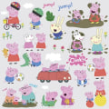 Miniatyrbild 1 av 4: RUMSTUDIO Peppa Pig Multi-Element Flytbar vinyldekoration Flerfärgad