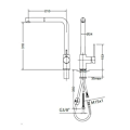 Miniatyrbild 2 av 2: Diskbänksblandare - FRANKE - Sinus plus 850272 - Utdragbar spray - Kromfinish - 360° rotation Krom