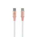 Gissa Ebossed Logotyp - Snabbladdningskabel USB-C till USB-C 1,5 m (rosa)