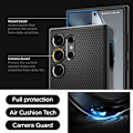 Miniatyrbild 4 av 6: Spigen Liquid Air - Skal för Samsung Galaxy S24 Ultra (mattsvart) Matte svart