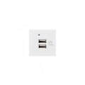 Miniatyrbild 2 av 4: Lanberg Hub Väggrosett 230 V 2 x USB 5 V 2.1 A Vit