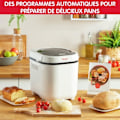 Miniatyrbild 2 av 5: MOULINEX Brödmaskin 1 kg, 20 automatiska program, Glutenfritt program, Håll värmen, French toast OW210130