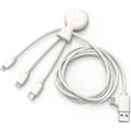 Miniatyrbild 1 av 3: Mr BIO USB A+C/micro USB & USB C & Lightning kabel 1m Vit Xoopar