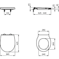 Miniatyrbild 2 av 3: Toalettlock - toalettförhöjare Ideal Standard - E3355HY
