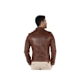 Miniatyrbild 3 av 4: Blouson Oakwood Casey i läder ref 34483 Tabak kastanj M