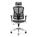 Miniatyrbild 1 av 4: Diablo V-Basic Ergonomic Office Chair 3D Andas Mesh Justerbara Armstöd (Vit-Svart) vit svart