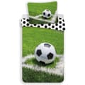 Barnsängkläder Fotboll bomull grön