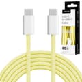 Miniatyrbild 1 av 6: USB Type-C-kabel 60 W 1,5 m Gul Kruger&Matz Basic