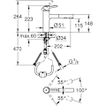 Miniatyrbild 3 av 4: GROHE Engrepps diskbänksblandare Concetto 30273001 - Gjuten vridbar pip - 100 ° rotation - Utdragbart duschmunstycke - Temperaturbegränsare - Krom Grå krom