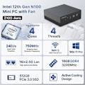 Miniatyrbild 2 av 4: MINIX PC Z100-Aero - Intel N100 - 16 GB DDR4 - 512 GB SSD - Triple skärm 4K - Windows 11 Pro