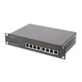 Miniatyrbild 1 av 4: 10" rackmonterad Ethernet-switch 8 portar RJ45 Gigabit Managed