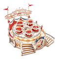 Miniatyrbild 1 av 4: Byggsats - Robotime - Tilt-A-Whirl - Trä - 18 x 23 x 19 cm - 280 delar
