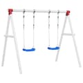 vidaXL Gungstolar med rep 2 st Blå 38x16 cm PE 92306 Blå