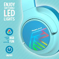Miniatyrbild 3 av 6: Barnhörlurar - PowerLocus - Bluetooth - Begränsad volym 74-85-94dB - 45 timmar - Färgade LED-lampor Blå