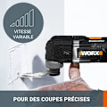 Miniatyrbild 4 av 4: Multifunktionellt oscillationsverktyg - WORX - WX696.9 - 20V - Enkel bladbyte - Variabel hastighet