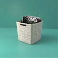 Miniatyrbild 2 av 3: CURVER Cube Jute korg 17 L - Beige Beige
