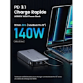 Miniatyrbild 2 av 2: Externt batteri - UGREEN - Nexode 140W - 25000mAh - PD 3.1 snabbladdning - 3 USB-C/A-utgångar Mörkblå