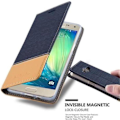 Miniatyrbild 1 av 4: Samsung Galaxy A5 2015 (5) i MÖRKBLÅBRUNT från Cadorabo (TYG-LEATHERETTE Design) Fullt skyddsfodral med flipskydd
