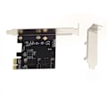 Miniatyrbild 2 av 3: 4-portars styrkort för SATA-enhet över PCI Express PCIe x1-port med AHCI- och UEFI-stöd. ASM1064 chipset