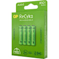 Miniatyrbild 2 av 4: GP Batterier ReCyko+ HR03 12085AAAHCE-C4 NiMH 850 mAh 1,2 V Uppladdningsbart batteri LR3 (AAA) 4 st.