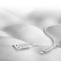 Miniatyrbild 2 av 5: Cellularline Soft Cable - USB-A till Lightning kabel certifierad MFi 1,2 m (grå)