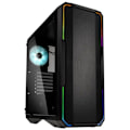 Miniatyrbild 1 av 2: BitFenix Enso Mesh (svart) - Mellantornsfodral - RGB-bakgrundsbelysningshanteringssystem - sidofönster i härdat glas (