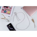 Miniatyrbild 2 av 3: Mr BIO USB A+C/micro USB & USB C & Lightning kabel 1m Vit Xoopar