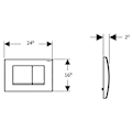 Miniatyrbild 2 av 2: GEBERIT DELTA30 - TRIGGERPLATA, MATT KROM 115.137.46.1