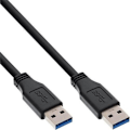 Miniatyrbild 1 av 2: USB A anslutningssladd - INLINE - Svart - 3m - USB 3.0 - Guldpläterad