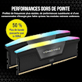 Miniatyrbild 3 av 4: RAM-minne DDR5 - CORSAIR - Vengeance RGB - 96Go - 6800MHz - Intel XMP 3.0 - Svart