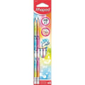 Miniatyrbild 1 av 2: Maped - 6 grafitpennor HB2 Mini Cute Eraser Tip - Ergonomisk triangulär form