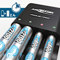 Miniatyrbild 3 av 4: Batteriladdare - ANSMANN - Modusreparation - Automatisk - 1 till 4 AA/AAA-batterier - Polaritetsskydd
