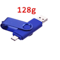 Miniatyrbild 1 av 4: USB-minne - RADINS® - Duo Blå - 128 Go - USB 2.0 - OTG - Micro USB