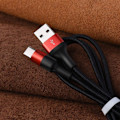 Miniatyrbild 5 av 6: Hoco - Xpress-laddningsdata kabel (X26) - USB-A till USB Type-C, 10W, 2A, 1,0m - Svart / Röd